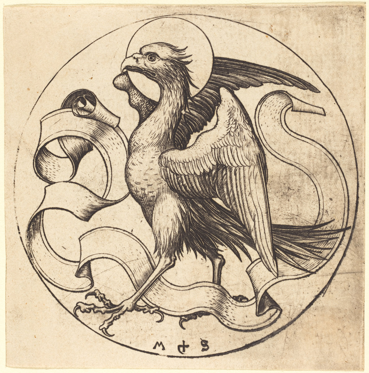 The Eagle of Saint John by Martin Schongauer (German, c. 1450 - 1491), 16X12"(A3)Poster Print