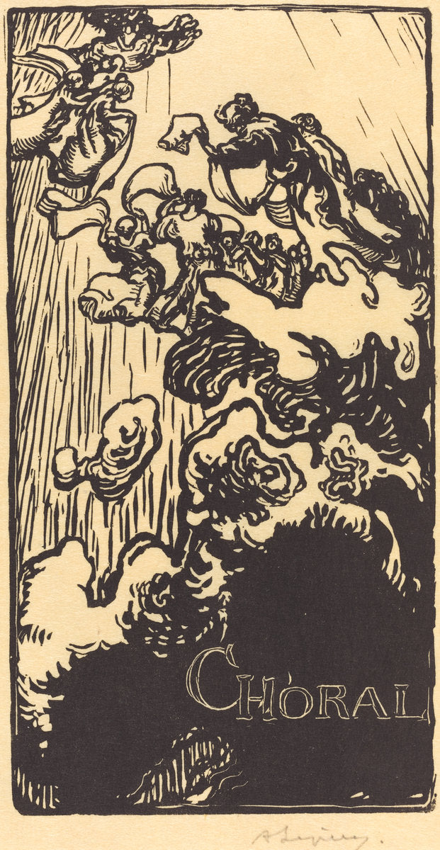 Choral by Auguste Lepère (French, 1849 - 1918), 16X12"(A3)Poster Print
