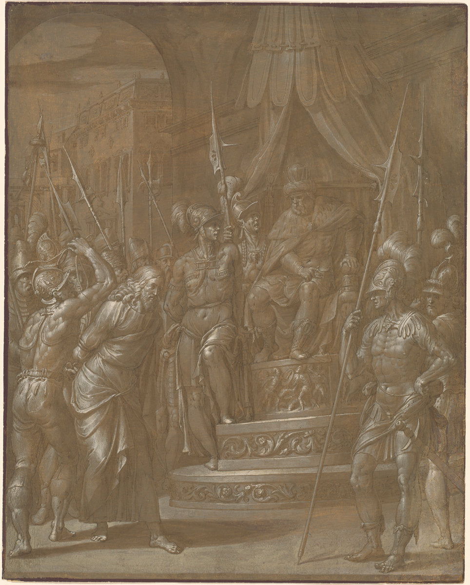 Christ before Herod by Jacopo Ligozzi (Italian, 1547 - 1627), 16X12"(A3)Poster Print