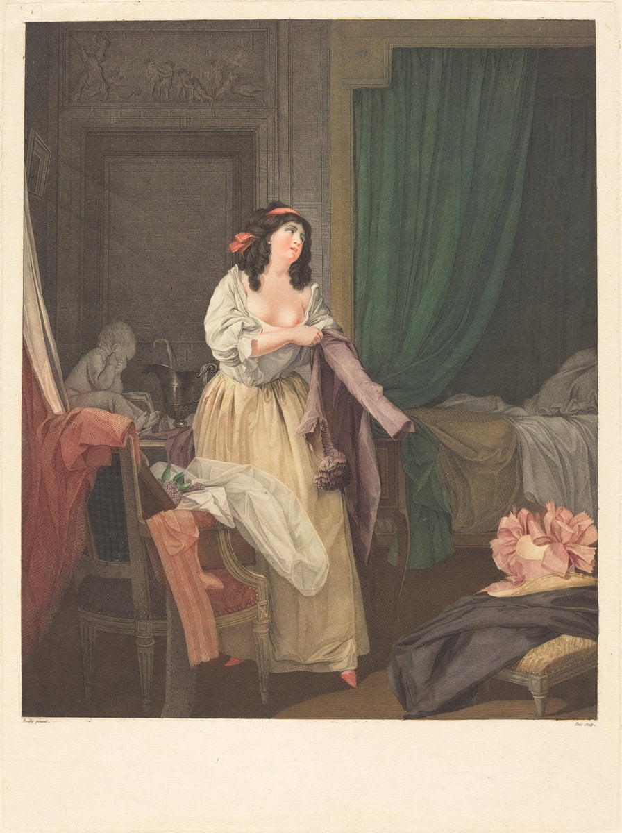 Que n'y est-il encore? by Louis Petit after Louis-Léopold Boilly (French, 1760 - c. 1812), 16X12"(A3)Poster Print