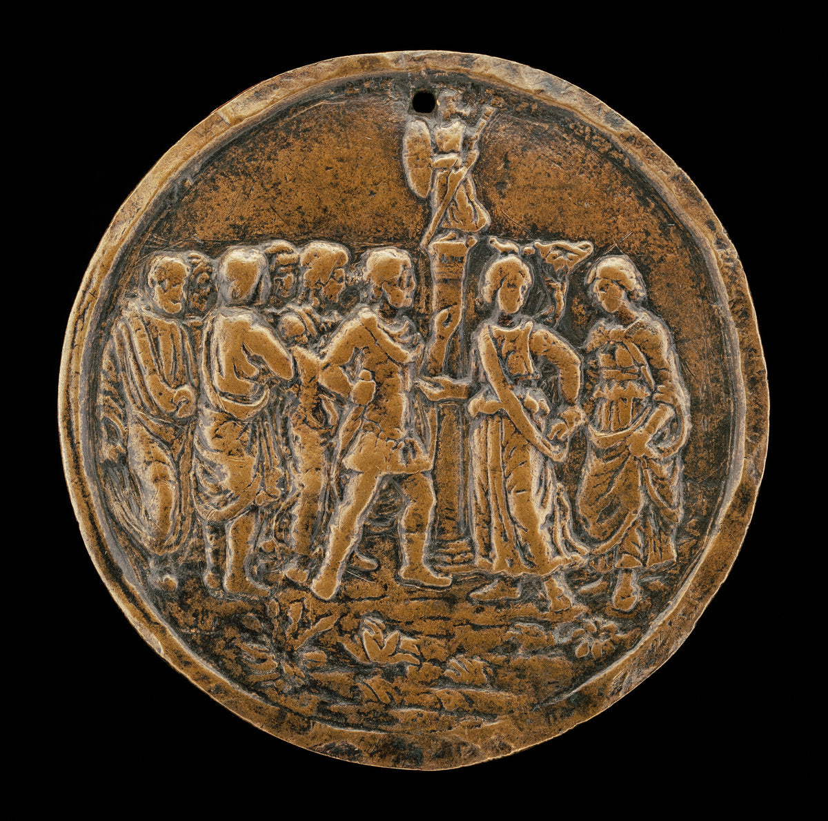 Orpheus and Eurydice Before Pluto and Proserpine by Master of the Orpheus Legend (Italian, active fourth quarter 15th century), 16X12"(A3)Poster Print