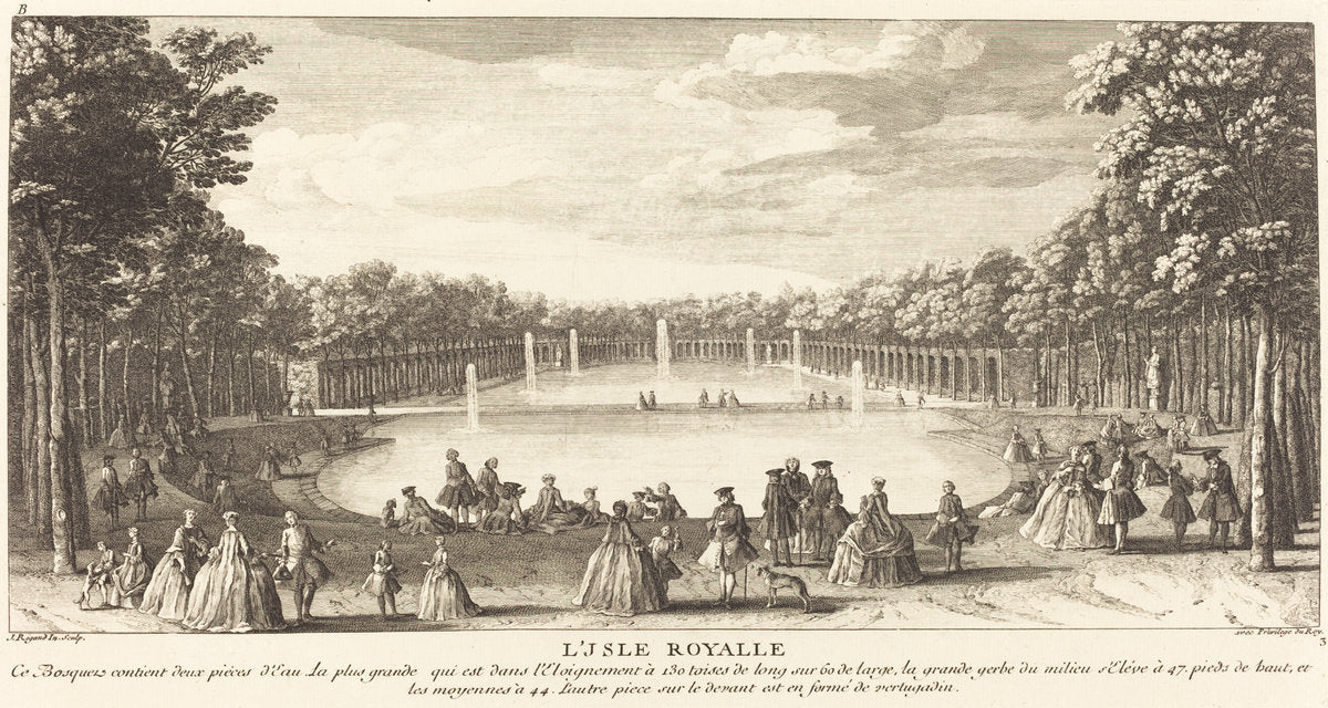 L'Isle Royalle by Jean-Baptiste Rigaud (French, active 1752/1761), 16X12"(A3)Poster Print