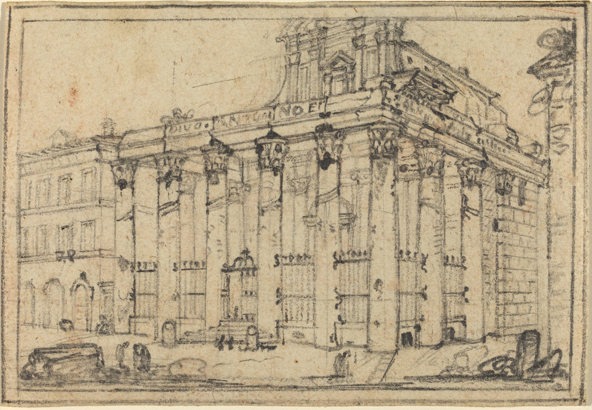 The Temple of Antoninus and Faustina by Francesco Piranesi (Italian, c. 1758 - 1810), 16X12"(A3)Poster Print