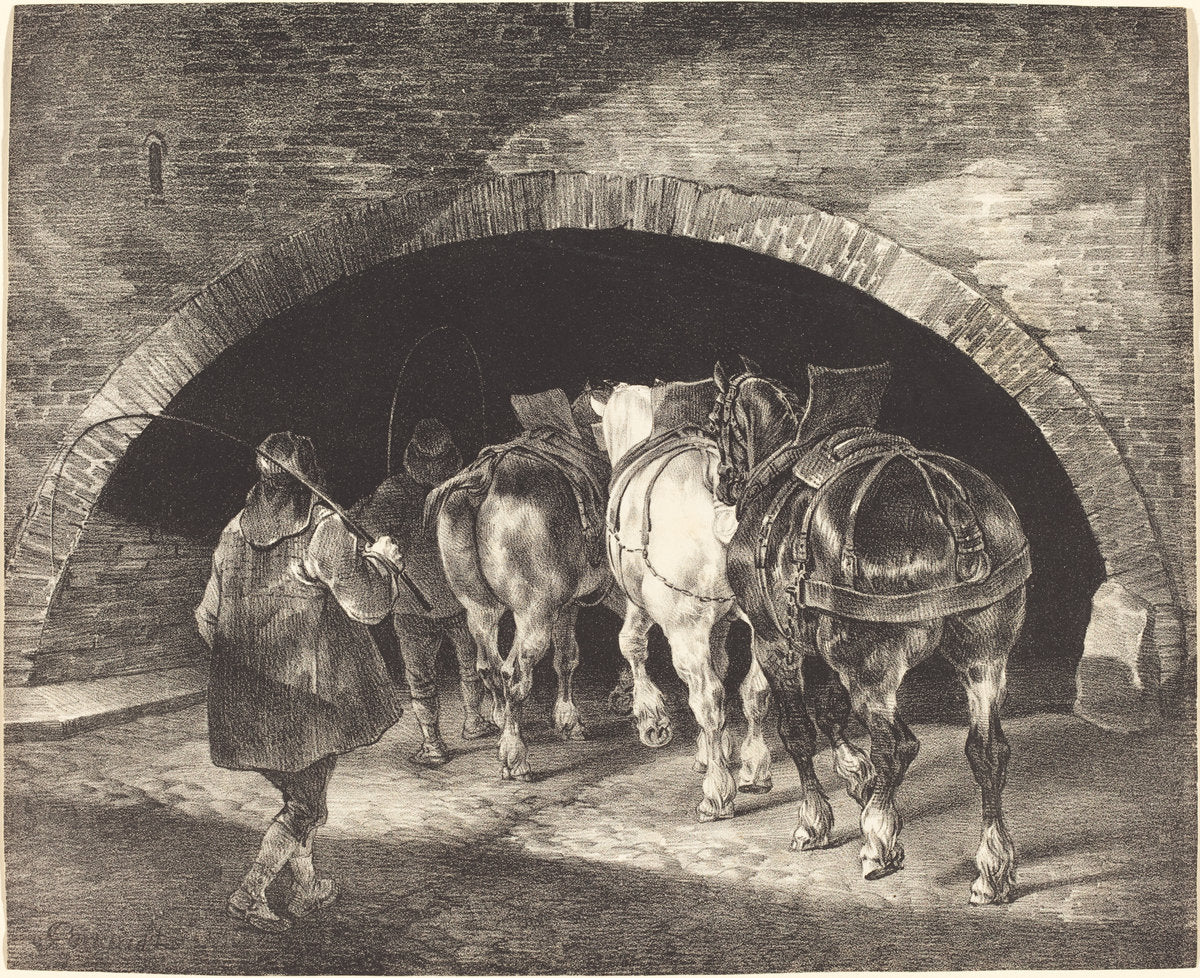 Adelphi Wharf by Théodore Gericault (French, 1791 - 1824), 16X12"(A3)Poster Print