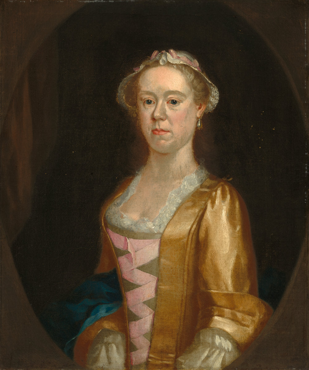 c. 1730/1750 by Possibly British 18th Century (Portrait of a Lady), 16X12"(A3)Poster Print
