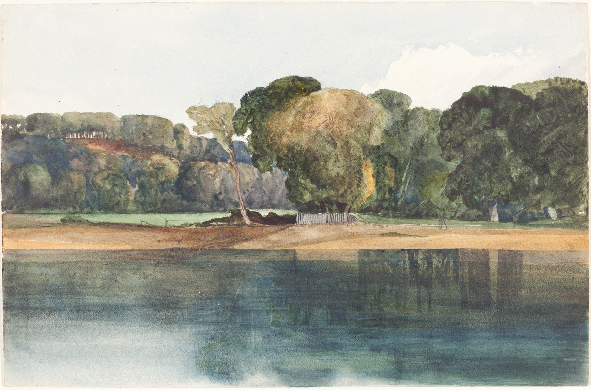 Landscape with Trees and Water by James Bulwer (British, 1794 - 1879), 16X12"(A3)Poster Print