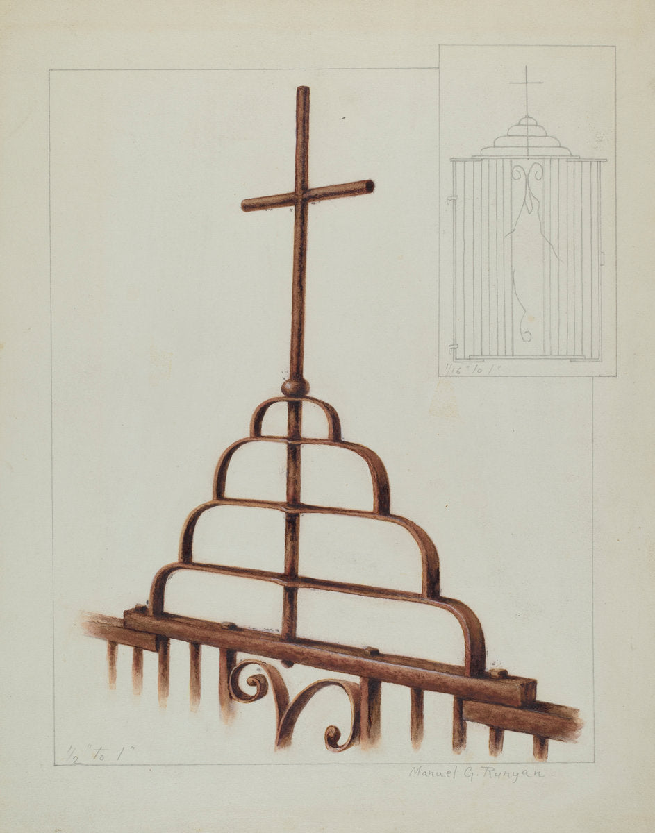 Cross by Manuel G. Runyan (American, active c. 1935), 16X12"(A3)Poster Print