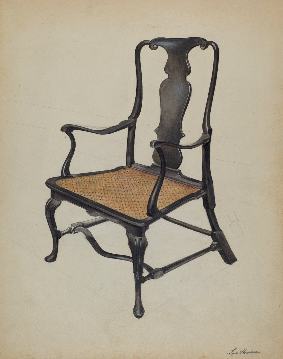 Armchair by Louis Annino (American, active c. 1935), 16X12"(A3)Poster Print