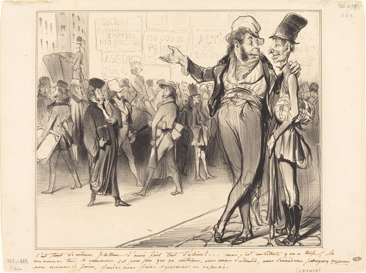 C'est tout de même flatteur d'avoir fait tant d'élèves!... by Honoré Daumier (French, 1808 - 1879), 16X12"(A3)Poster Print