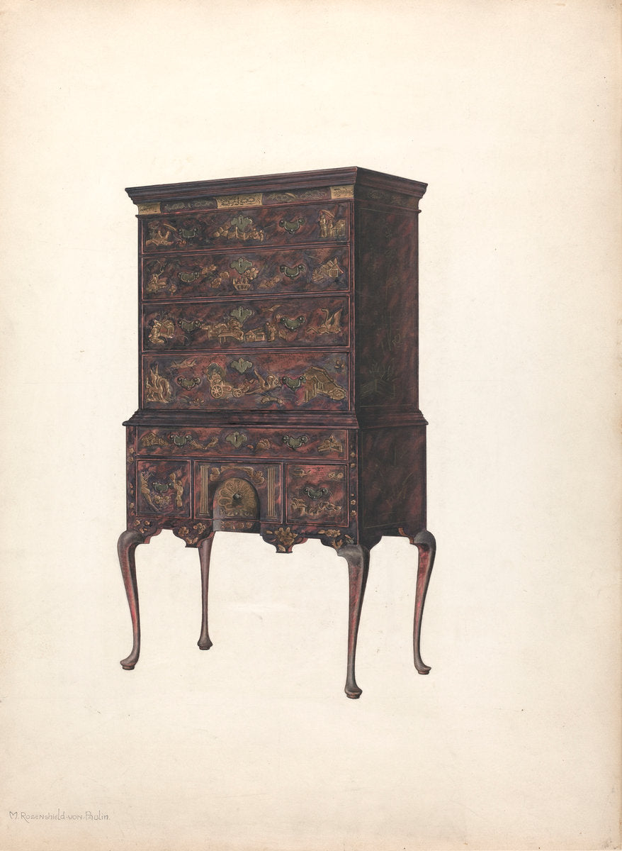 Highboy by M. Rosenshield-von-Paulin (American, active c. 1935), 16X12"(A3)Poster Print