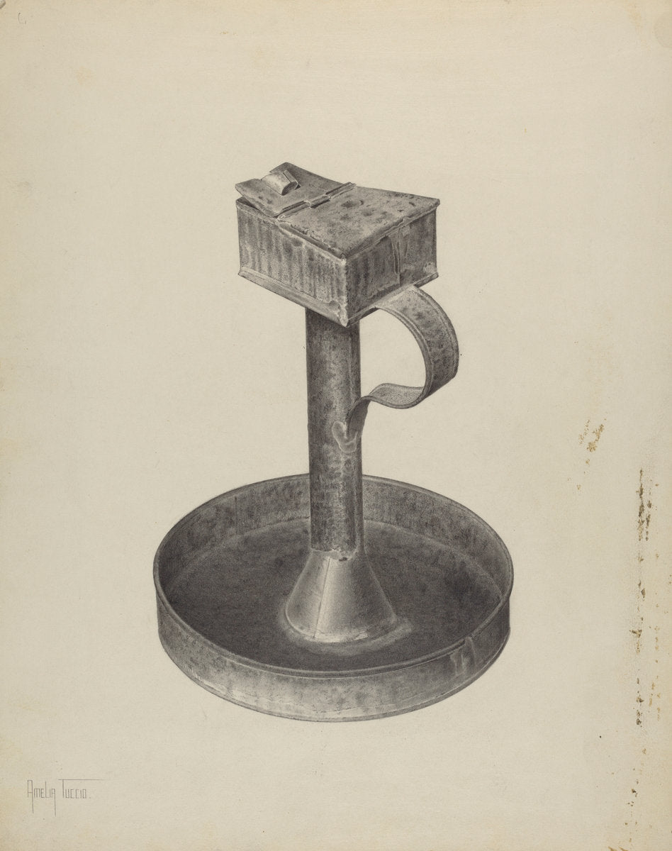 Betty Lamp and Stand by Amelia Tuccio (American, active c. 1935), 16X12"(A3)Poster Print