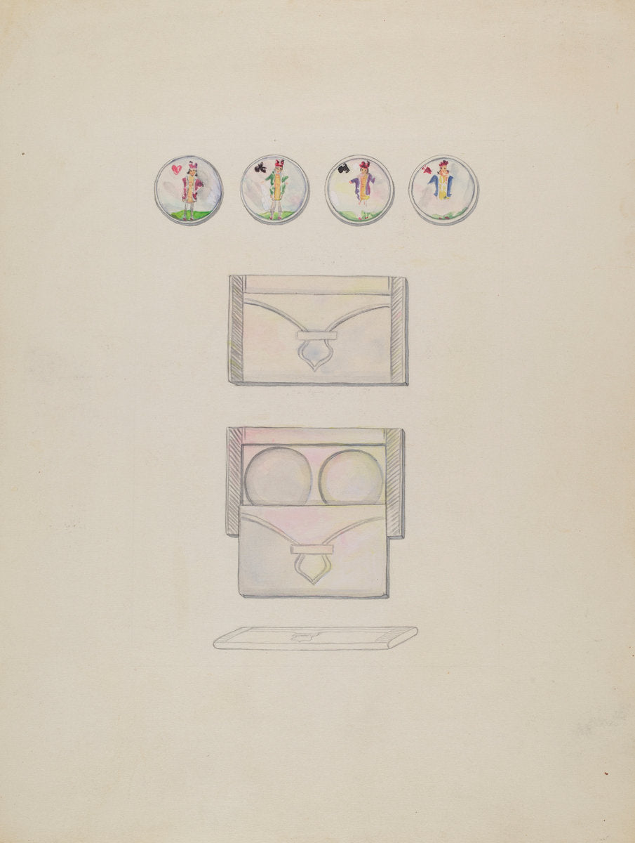 Card Counters by Jean Gordon (American, active c. 1935), 16X12"(A3)Poster Print