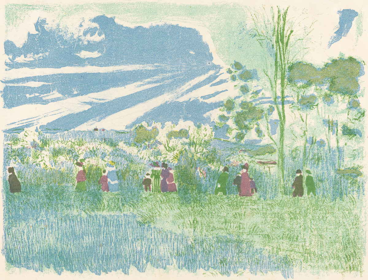 Across Country (A travers champs) by Edouard Vuillard (French, 1867 - 1939), 16X12"(A3)Poster Print