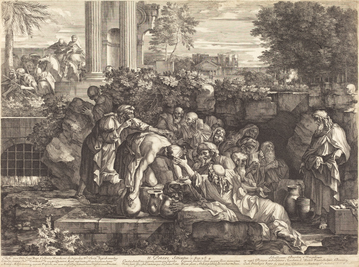 Potare sitientes by Sébastien Bourdon (French, 1616 - 1671), 16X12"(A3)Poster Print
