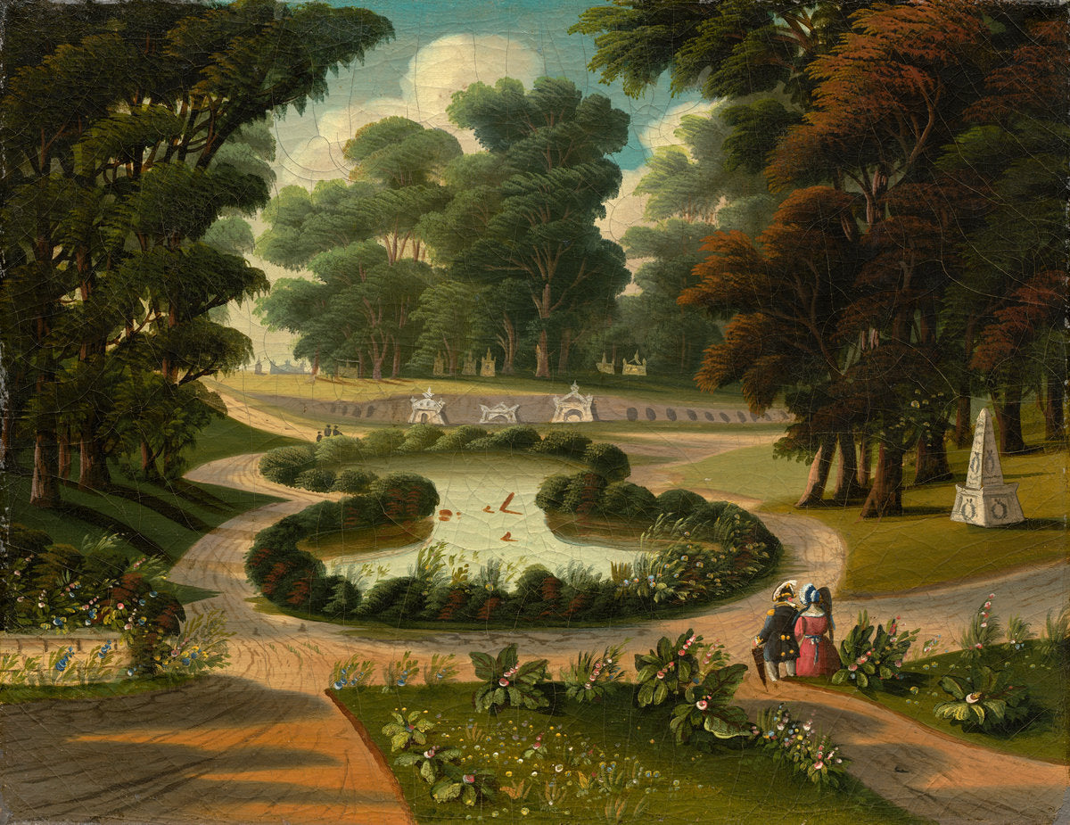 Mount Auburn Cemetery by Thomas Chambers (American, 1808 - 1866 or after), 16X12"(A3)Poster Print
