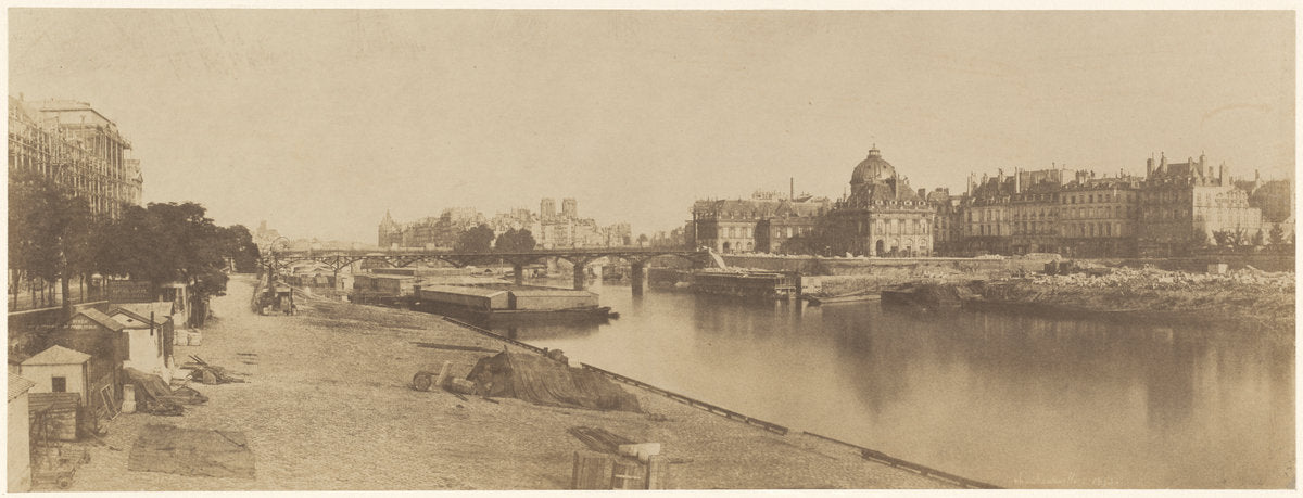 The Seine from the Pont du Carrousel Looking towards Notre Dame by Charles Marville (French, 1813 - 1879), 16X12"(A3)Poster Print