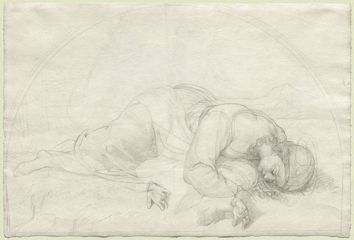 Saint Cecilia by Johann Evangelist Scheffer von Leonhardshoff (German, 1795 - 1822), 16X12"(A3)Poster Print