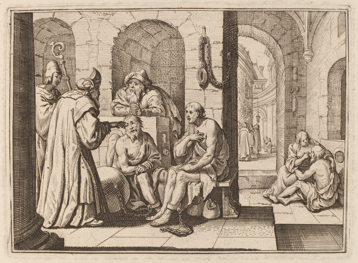 Consolation of the Imprisoned by Conrad Meyer (Swiss, 1618 - 1689), 16X12"(A3)Poster Print