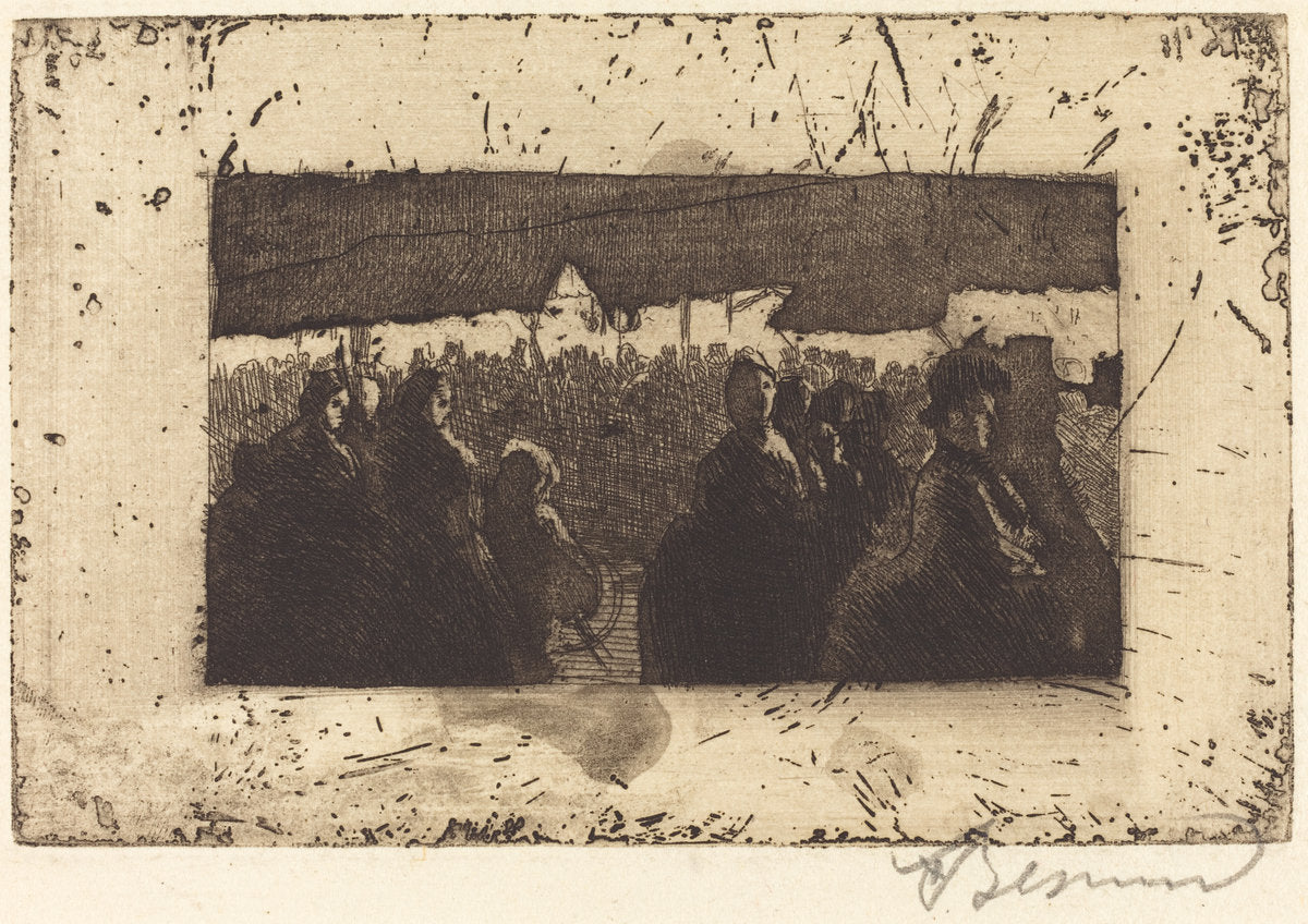 Neuilly Fair (La Foire de Neuilly) by Albert Besnard (French, 1849 - 1934), 16X12"(A3)Poster Print