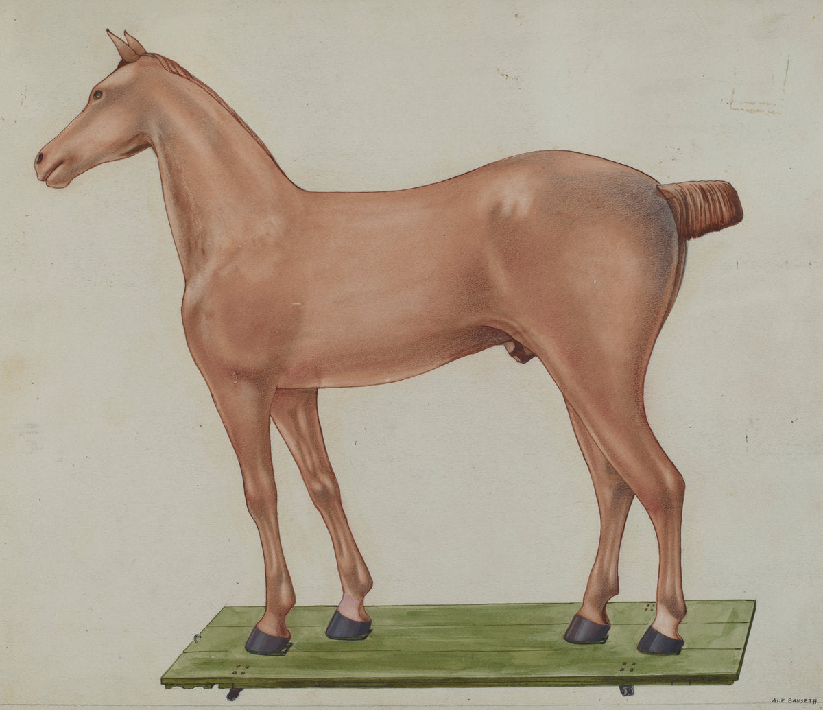 Horse Statue by Alf Bruseth (American, active c. 1935), 16X12"(A3)Poster Print