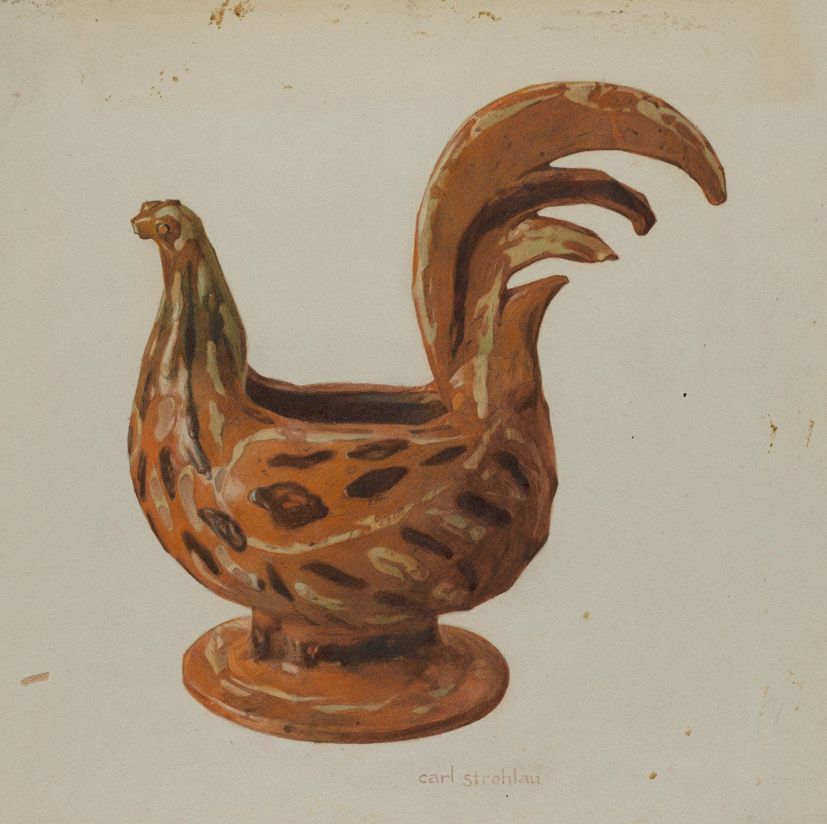 Pa. German Water Whistle by Carl Strehlau (American, active c. 1935), 16X12"(A3)Poster Print