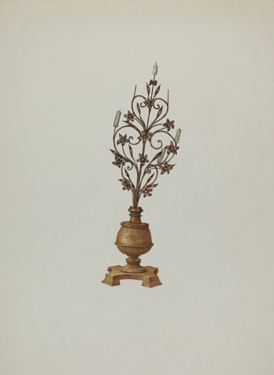Candelabrum by Robert W.R. Taylor (American, active c. 1935), 16X12"(A3)Poster Print