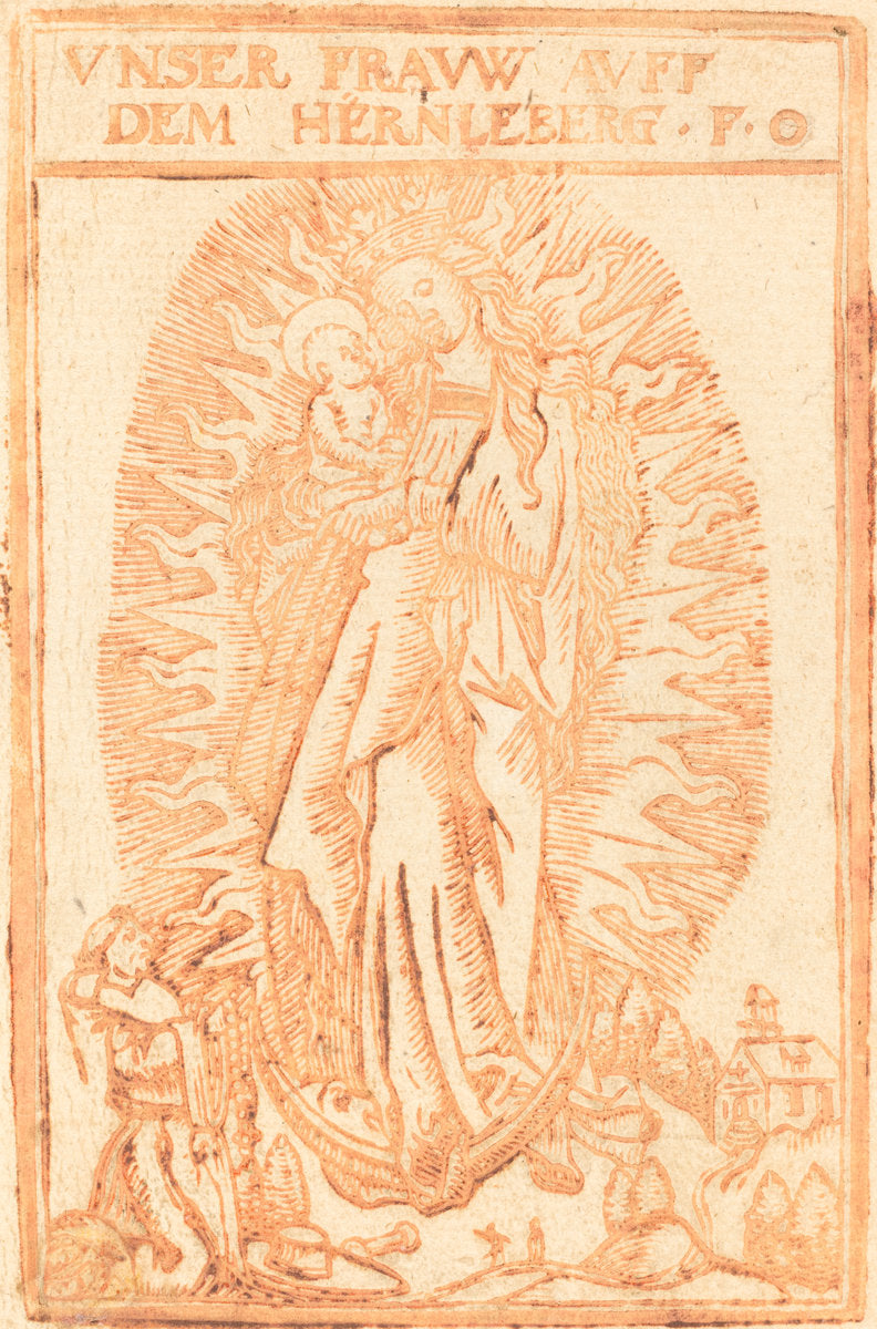 1626 by German 17th Century (Madonna of the Hernleberg), 16X12"(A3)Poster Print