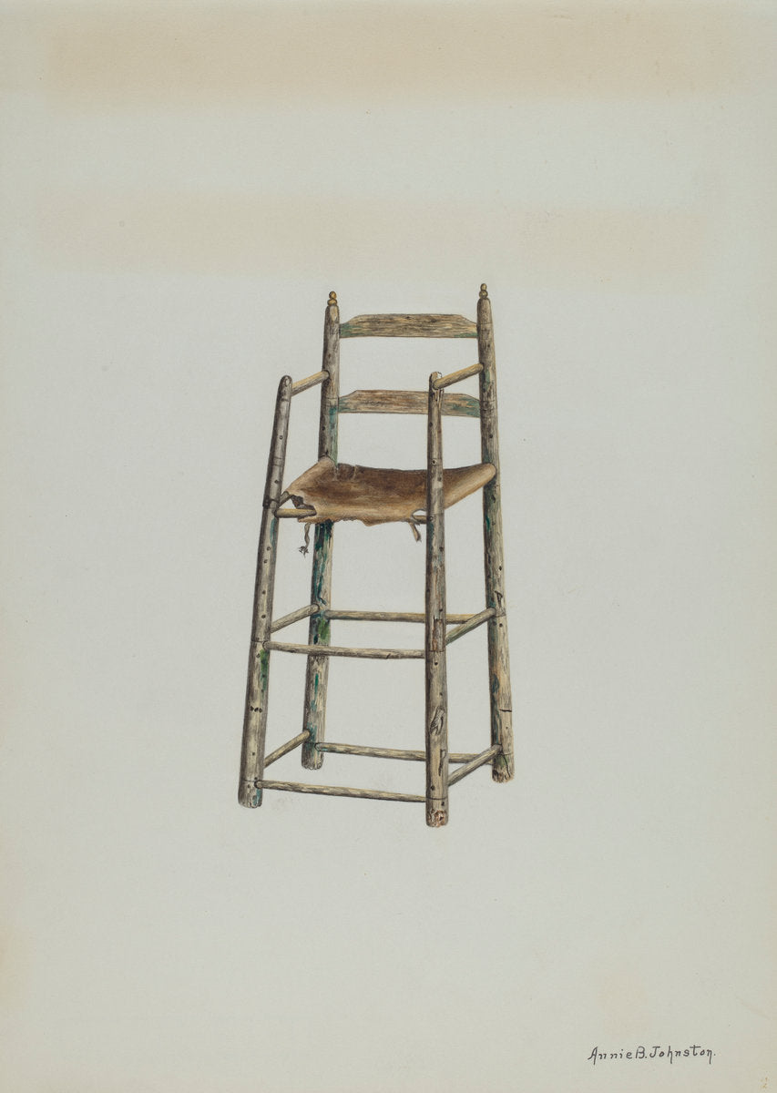 Child's High Chair by Annie B. Johnston (American, active c. 1935), 16X12"(A3)Poster Print