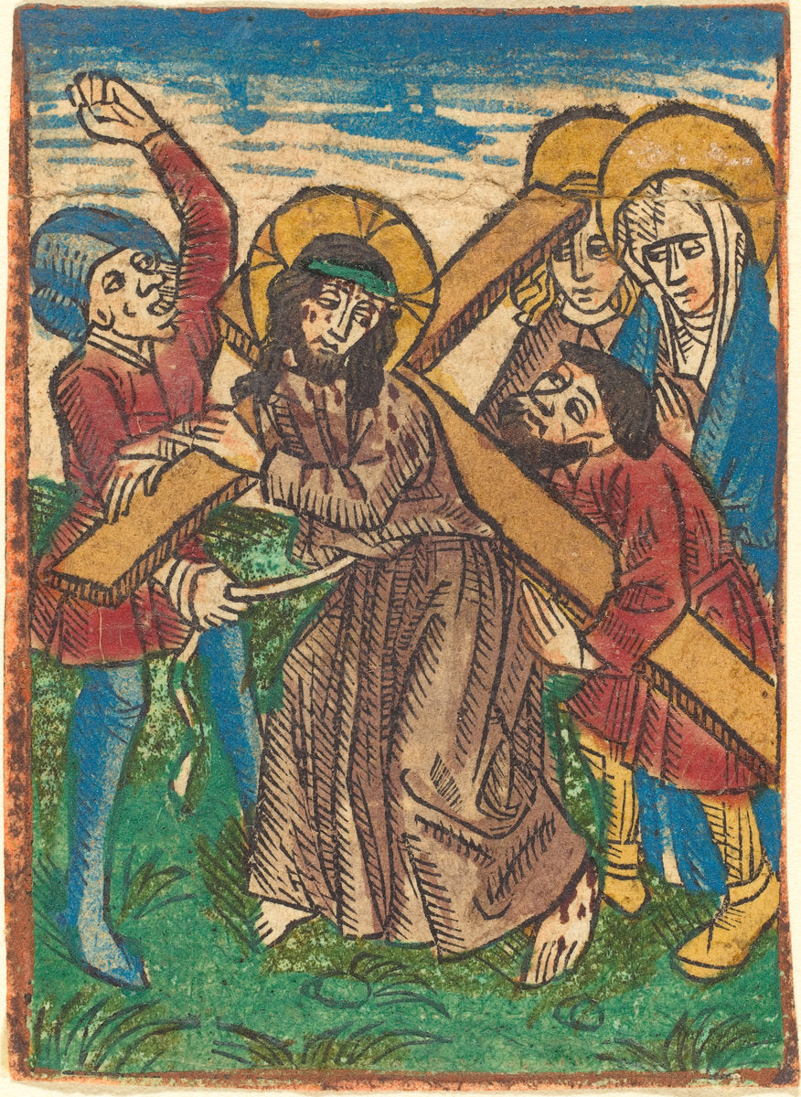 c. 1490 by German 15th Century (Christ Bearing the Cross), 16X12"(A3)Poster Print