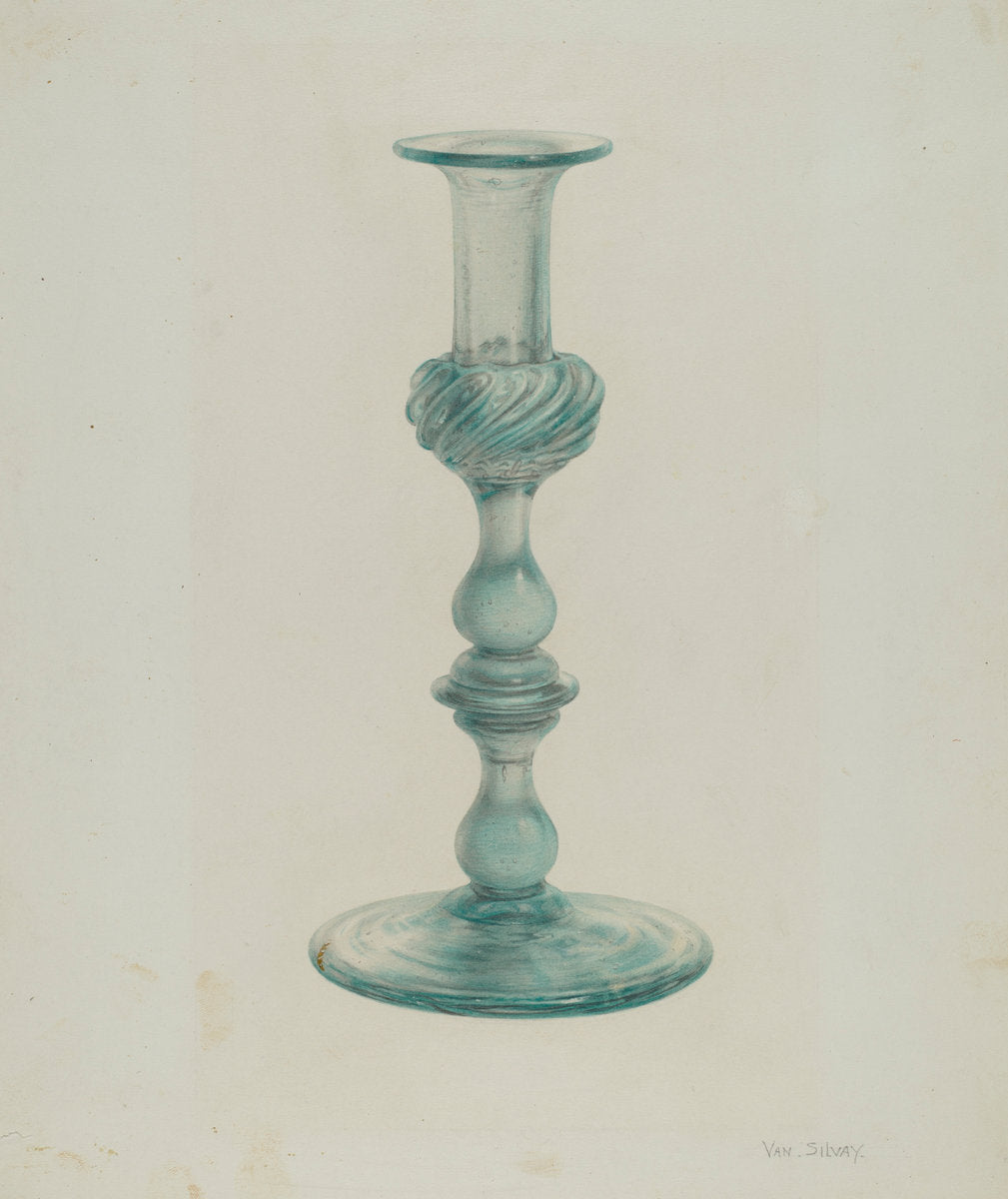 Candlestick by Van Silvay (American, active c. 1935), 16X12"(A3)Poster Print