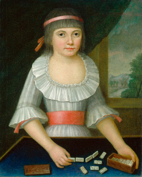 c. 1790 by American 18th Century (The Domino Girl), 16X12"(A3)Poster Print