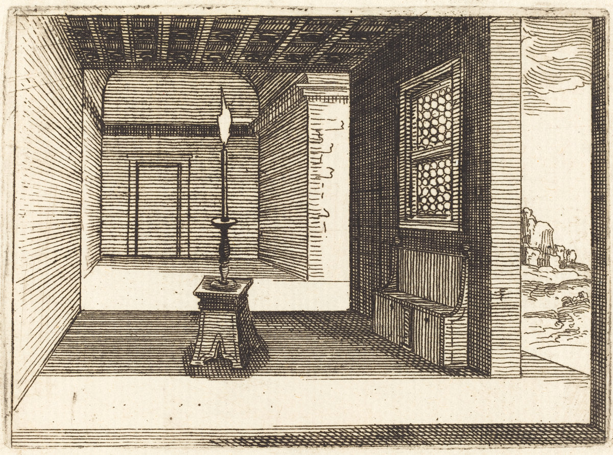 Candle Stick by Jacques Callot (French, 1592 - 1635), 16X12"(A3)Poster Print
