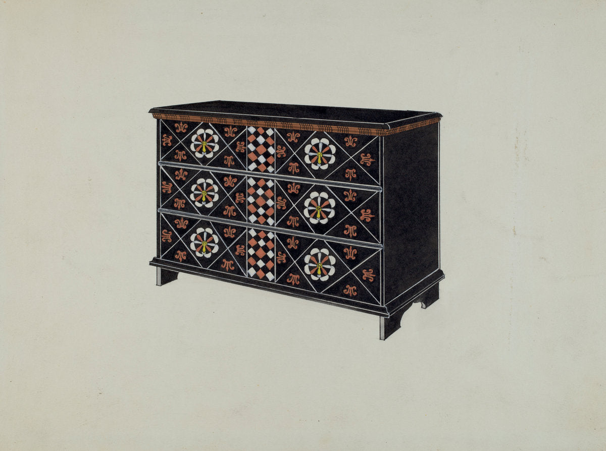 Blanket Chest by Martin Partyka (American, active c. 1935), 16X12"(A3)Poster Print