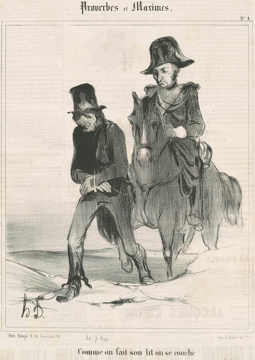 Comme on fait son lit on se couche by Honoré Daumier (French, 1808 - 1879), 16X12"(A3)Poster Print