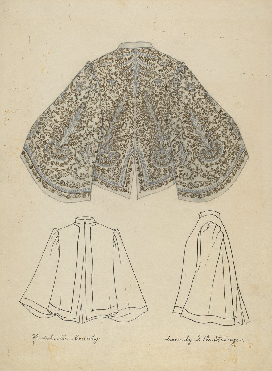 Embroidered Jacket by Isabelle De Strange (American, active c. 1935), 16X12"(A3)Poster Print