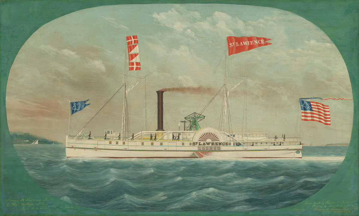 Steamer "St. Lawrence" by James Bard (American, 1815 - 1897), 16X12"(A3)Poster Print