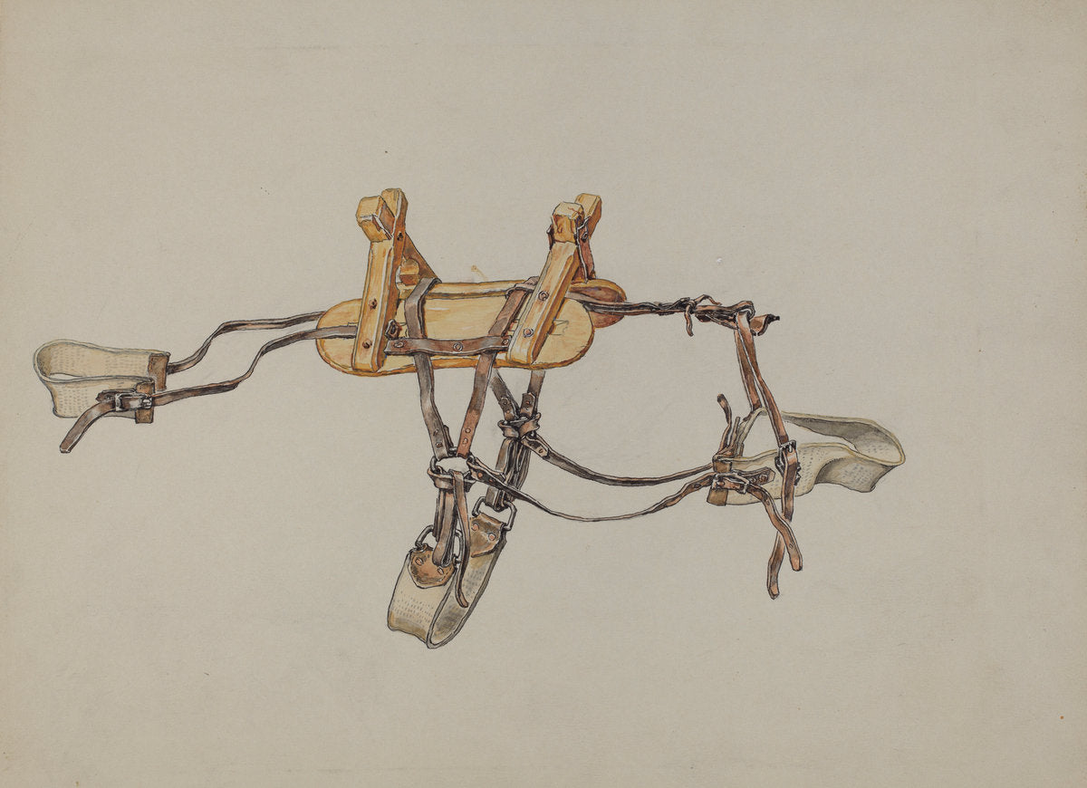 c. 1942 by American 20th Century (Full Rigged Pack-Saddle), 16X12"(A3)Poster Print