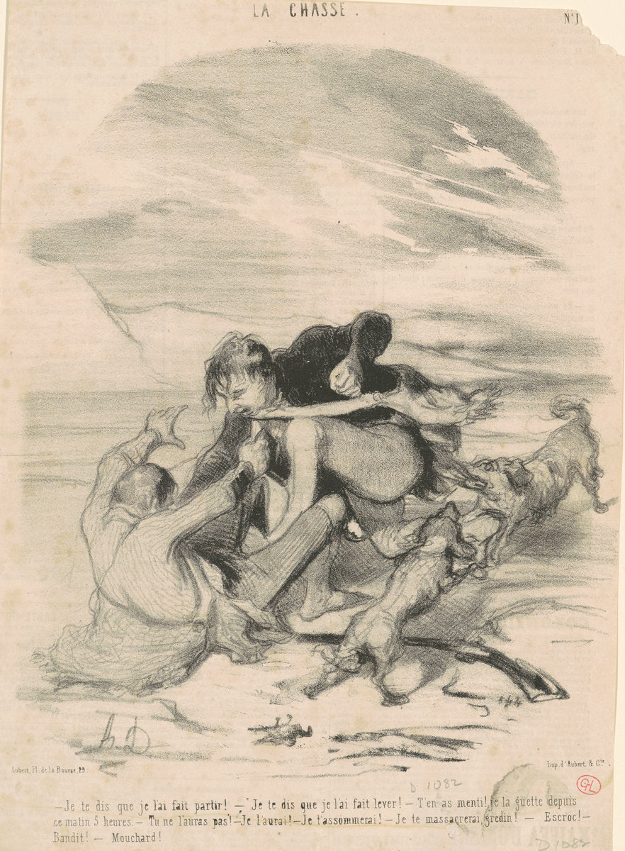 Je te dis que je l'ai fait partir by Honoré Daumier (French, 1808 - 1879), 16X12"(A3)Poster Print