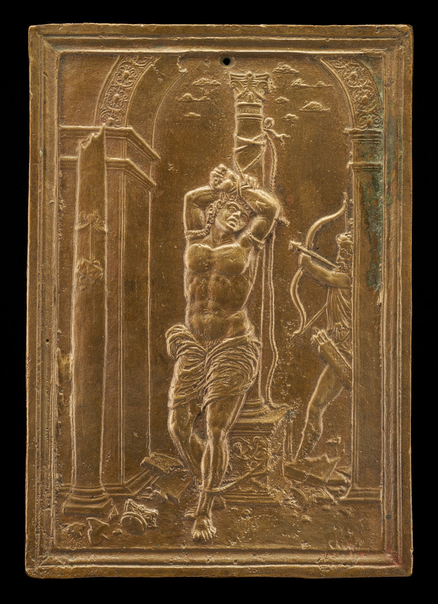 bronze//Medium brown patina by Style of Moderno (The Martyrdom of Saint Sebastian), 16X12"(A3)Poster Print