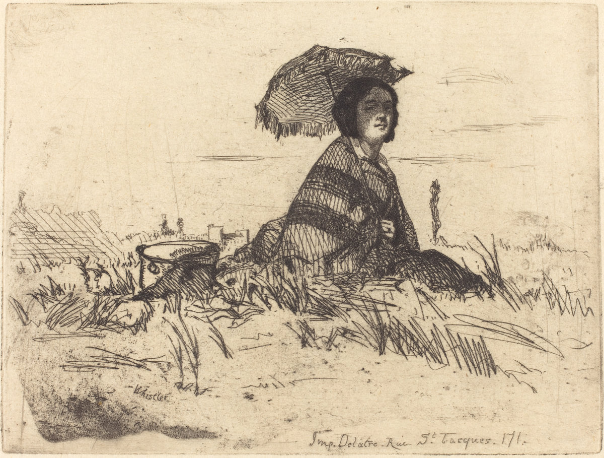 En Plein Soleil by James McNeill Whistler (American, 1834 - 1903), 16X12"(A3)Poster Print