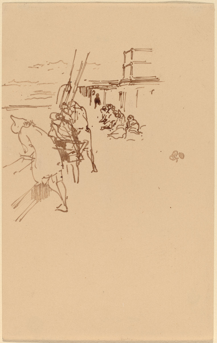 At Sea by James McNeill Whistler (American, 1834 - 1903), 16X12"(A3)Poster Print