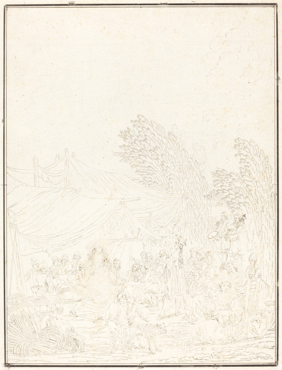 Noce de Village (Village Wedding) by Charles-Melchior Descourtis after Nicolas Antoine Taunay (French, 1753 - 1820), 16X12"(A3)Poster Print