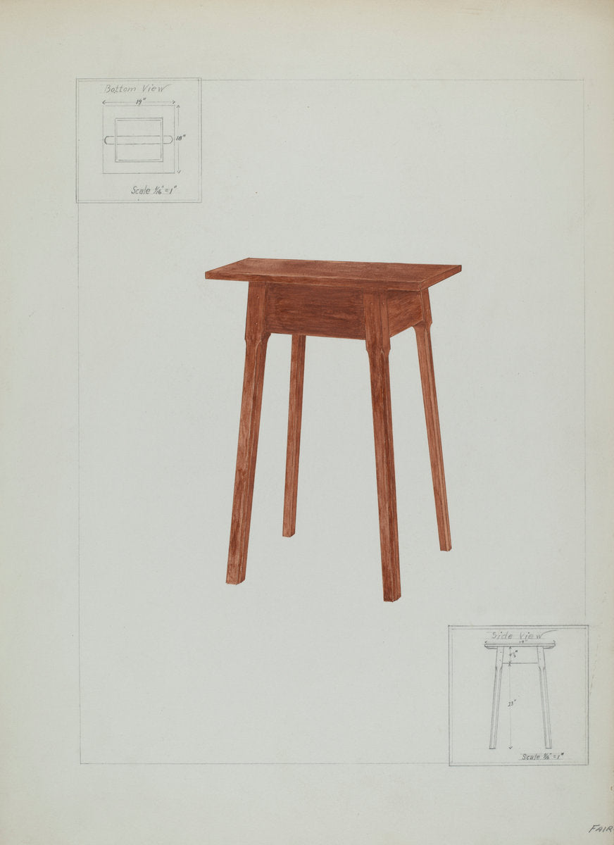 Table by George Fairbanks (American, active c. 1935), 16X12"(A3)Poster Print