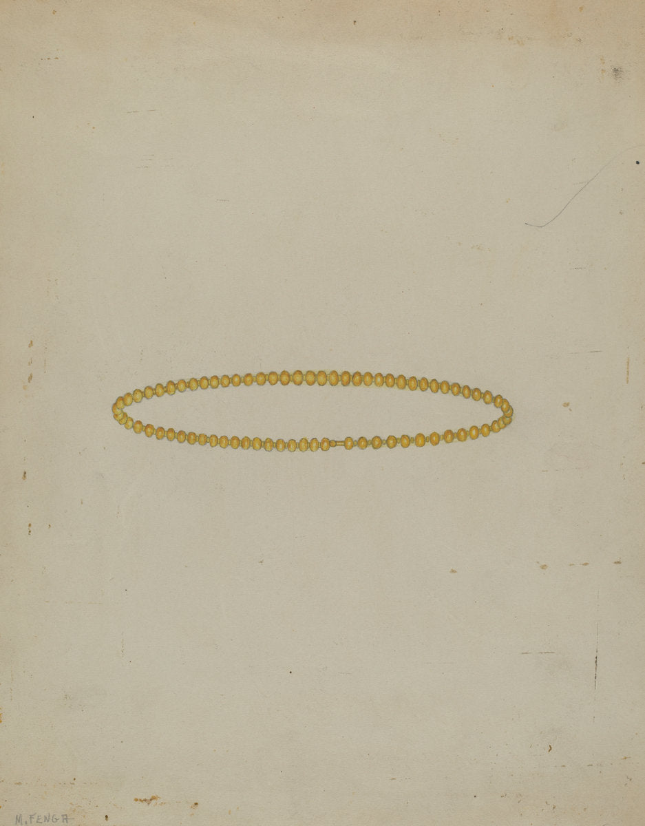 Necklace by Michael Fenga (American, active c. 1935), 16X12"(A3)Poster Print