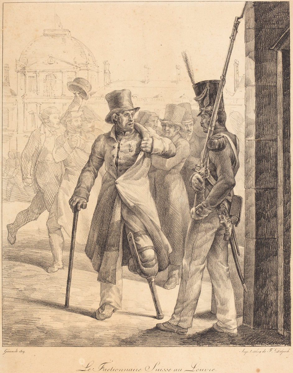 The Swiss Sentry at the Louvre (Le factionnaire Suisse au Louvre) by Théodore Gericault (French, 1791 - 1824), 16X12"(A3)Poster Print