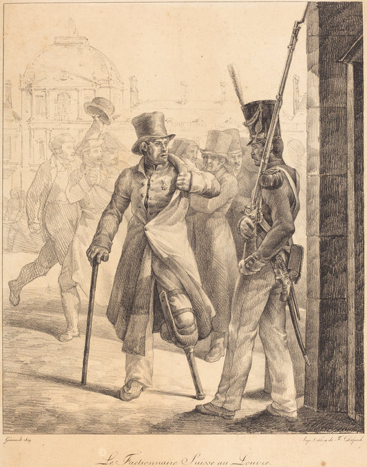 The Swiss Sentry at the Louvre (Le factionnaire Suisse au Louvre) by Théodore Gericault (French, 1791 - 1824), 16X12"(A3)Poster Print
