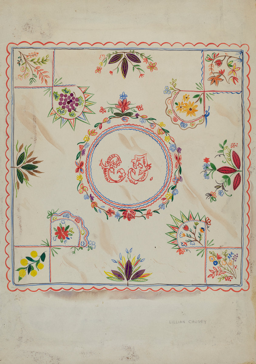 Blanket by Lillian Causey (American, active c. 1935), 16X12"(A3)Poster Print