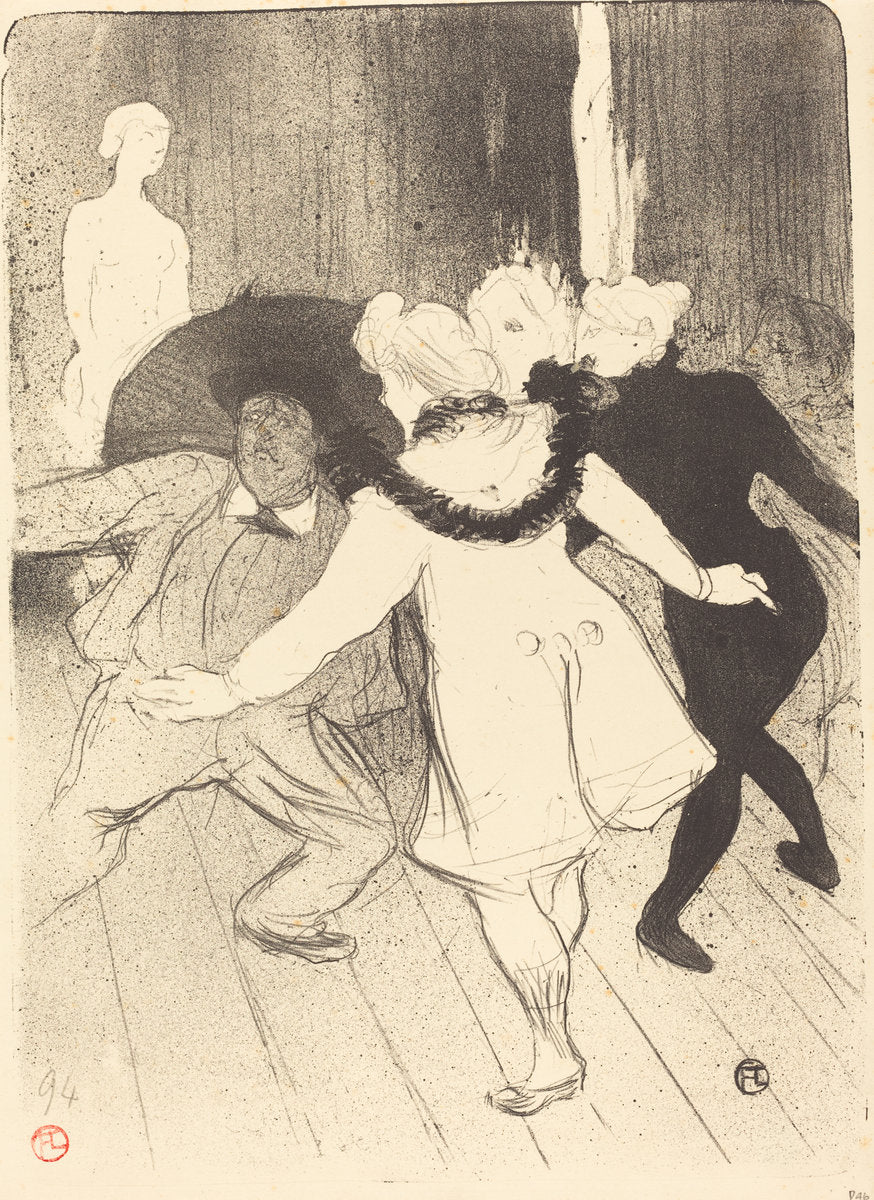 Folies-Bergere: The Censors of M. Prudhomme (Folies-Bergère: Les pudeurs de M. Prudhomme) by Henri de Toulouse-Lautrec (French, 1864 - 1901), 16X12"(A3)Poster Print