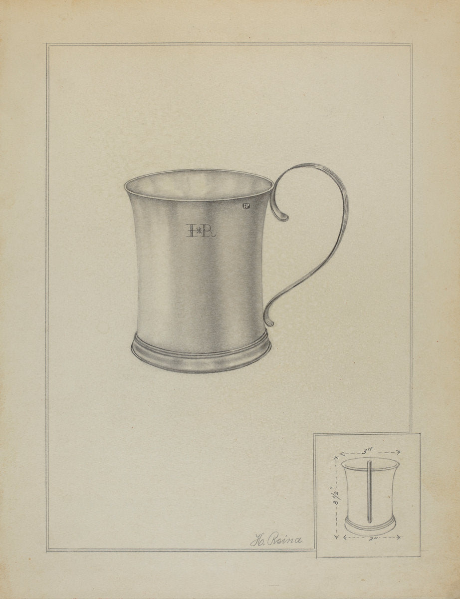 Silver Mug by Horace Reina (American, active c. 1935), 16X12"(A3)Poster Print