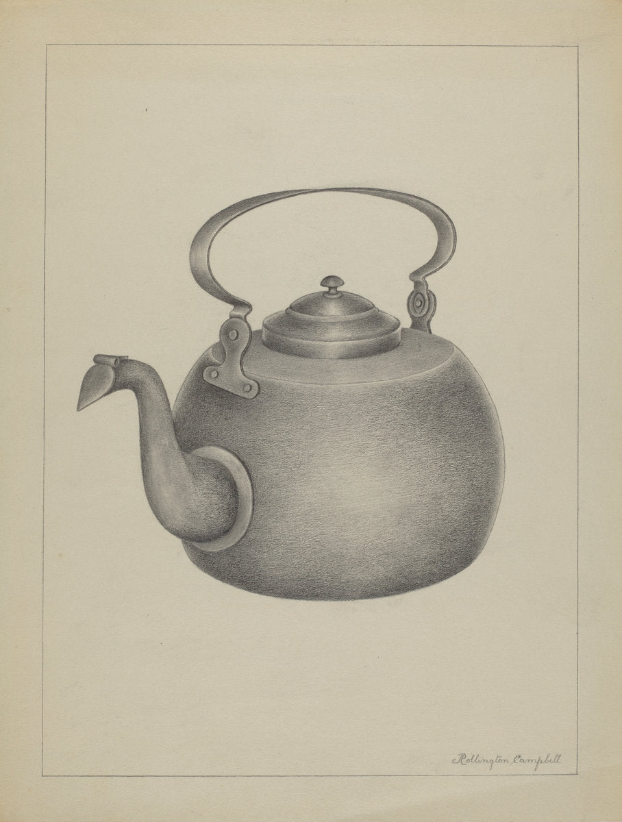 Kettle by Rollington Campbell (American, active c. 1935), 16X12"(A3)Poster Print